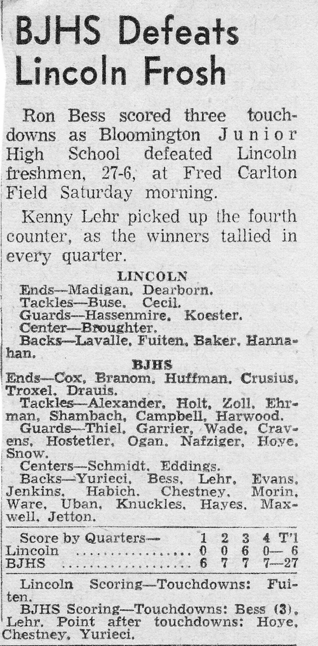 Steve, you may not have been in the baseball article on that day, but you can be justifiably proud that you and Hayes were once part of what had to be the best, and biggest, backfield ever assembled by a Twin City School. 